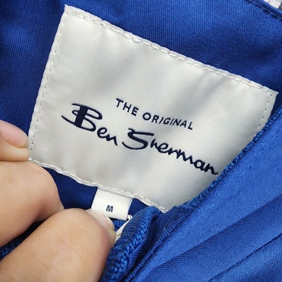 Ben Sherman Jacket Mens Medium Blue Cotton Long Sleeve Full Zip *NWT* - Picture 3 of 14